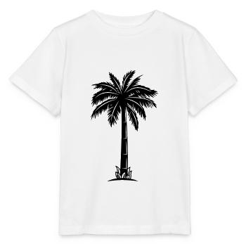 palme silhouette - Stanley/Stella Kinder T-Shirt MINI CREATOR  - Weiß - Vorne - Maike (125cm)