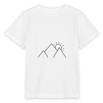 Sonnenaufgang Berge - Stanley/Stella Kinder T-Shirt MINI CREATOR  - Weiß - Vorne - Maike (125cm)