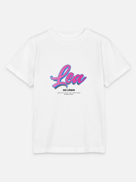 Lea in 3 D mit Bedeutung - Stanley/Stella Kinder T-Shirt MINI CREATOR  - Weiß