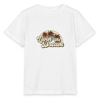 Living the dream - Stanley/Stella MINI CREATOR Kids’ T-Shirt - white - Front - Maike (125cm)