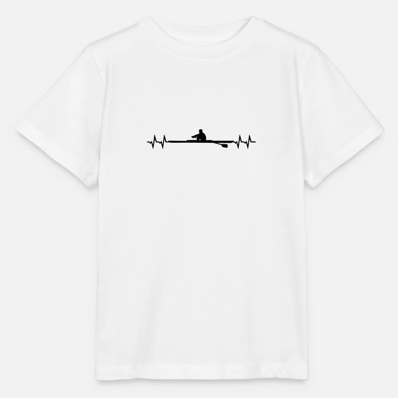 Rowing Heartbeat, single scull - Stanley/Stella MINI CREATOR Kids’ T-Shirt - white