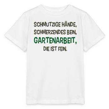 Lustiges Gärtner Gedicht Hobbygärtner Garten - Stanley/Stella Kinder T-Shirt MINI CREATOR  - Weiß - Vorne - Maike (125cm)