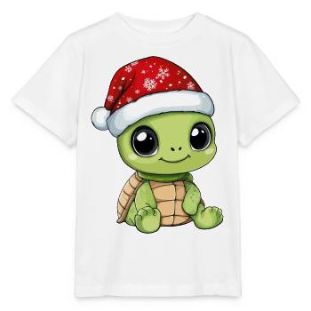 Turtle Christmas Cute Cute Christmassy - Stanley/Stella MINI CREATOR Kids’ T-Shirt - white - Front - Maike (125cm)