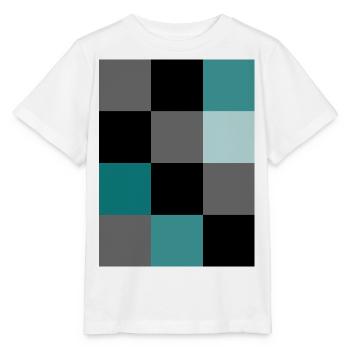 Pixel sarcelle - T-shirt bio MINI CREATOR Stanley/Stella Enfant - blanc - Devant - Maike (125cm)