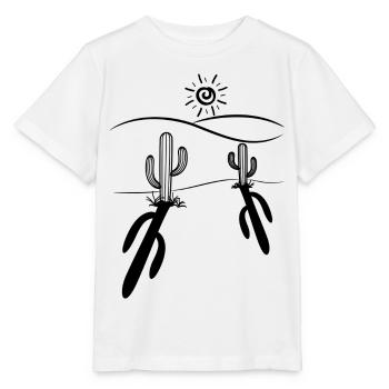 cactus romantiques - T-shirt bio MINI CREATOR Stanley/Stella Enfant - blanc - Devant - Maike (125cm)