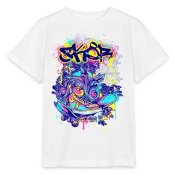 Skater SK8 - T-shirt bio MINI CREATOR Stanley/Stella Enfant - blanc - Devant - Maike (125cm)