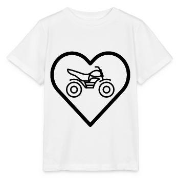 Motorcycle in the heart - Stanley/Stella MINI CREATOR Kids’ T-Shirt - white - Front - Maike (125cm)