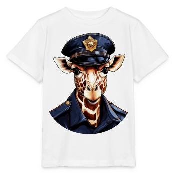Giraffe Policeman - Stanley/Stella MINI CREATOR Kids’ T-Shirt - white - Front - Maike (125cm)