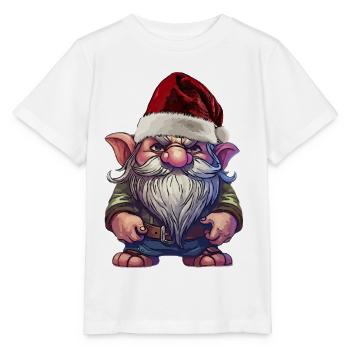 Gnome de Noël insulté par le gnome - T-shirt bio MINI CREATOR Stanley/Stella Enfant - blanc - Devant - Maike (125cm)