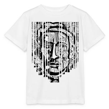 "Modern Mystic - Black and White Art Shards" - Stanley/Stella MINI CREATOR Kids’ T-Shirt - white - Front - Maike (125cm)