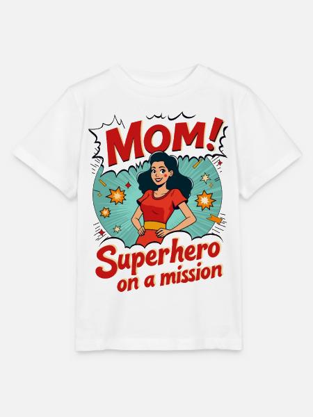 Mutter, Superheldin auf einer Mission ! - Stanley/Stella Kinder T-Shirt MINI CREATOR  - Weiß