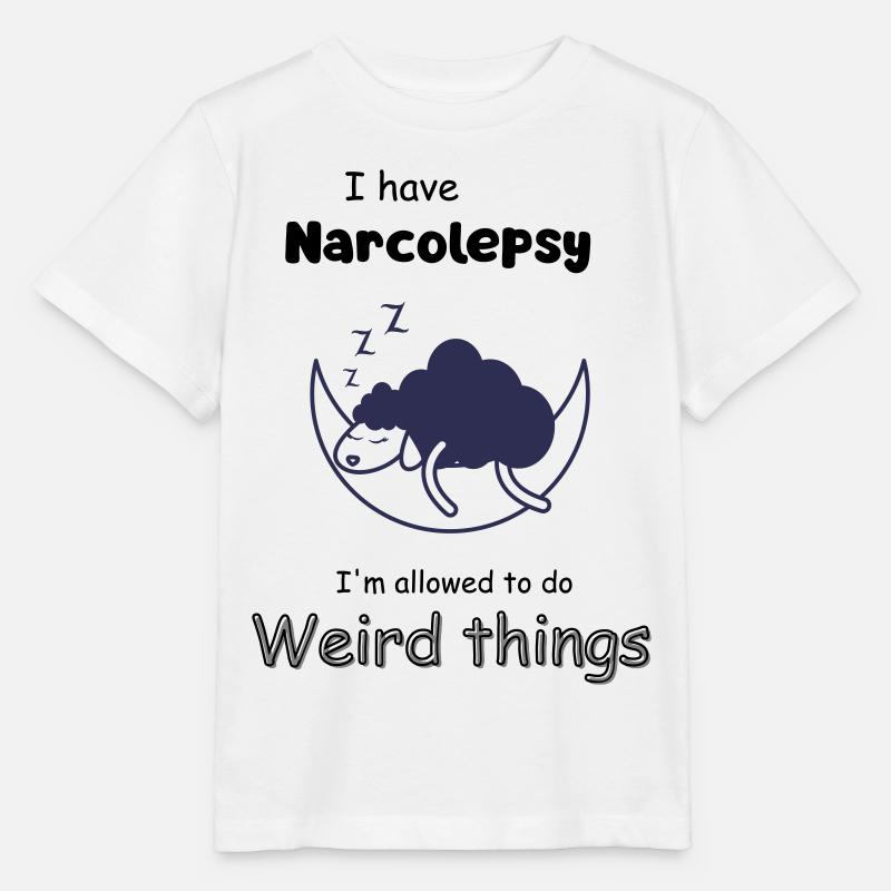 Sleeping sheep in the moonlight with narcolepsy - Stanley/Stella MINI CREATOR Kids’ T-Shirt - white