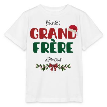 Soon Big Brother Christmas - Stanley/Stella MINI CREATOR Kids’ T-Shirt - white - Front - Maike (125cm)