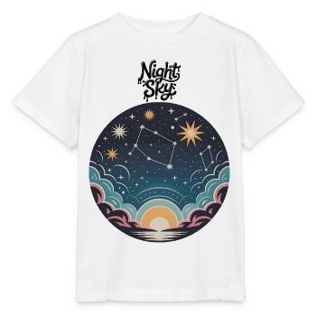 Nachthimmel - Stanley/Stella Kinder T-Shirt MINI CREATOR  - Weiß - Vorne - Maike (125cm)
