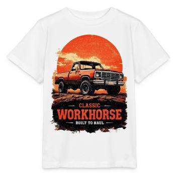 Classic Workhorse Truck – Sunset Hauler - Stanley/Stella MINI CREATOR Kids’ T-Shirt - white - Front - Maike (125cm)
