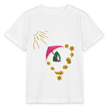 Holidays with heart and sun - Stanley/Stella MINI CREATOR Kids’ T-Shirt - white - Front - Maike (125cm)