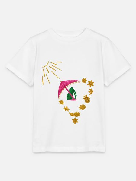 Urlaub mit Herz und Sonne - Stanley/Stella Kinder T-Shirt MINI CREATOR - Weiß
