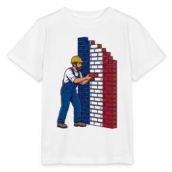 Frankreich aufbauen, eine Metapher für Arbeit und Nation - Stanley/Stella Kinder T-Shirt MINI CREATOR  - Weiß - Vorne - Maike (125cm)