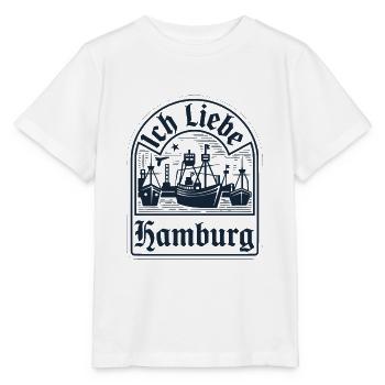 Hamburg - Ich liebe Hamburg! - Stanley/Stella Kinder T-Shirt MINI CREATOR  - Weiß - Vorne - Maike (125cm)
