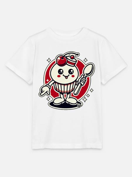Cupcake-Kirsch-Löffel-Typ - Stanley/Stella Kinder T-Shirt MINI CREATOR - Weiß