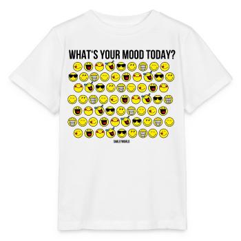 SmileyWorld Was Ist Deine Stimmung Heute? - Stanley/Stella Kinder T-Shirt MINI CREATOR  - Weiß - Vorne - Maike (125cm)