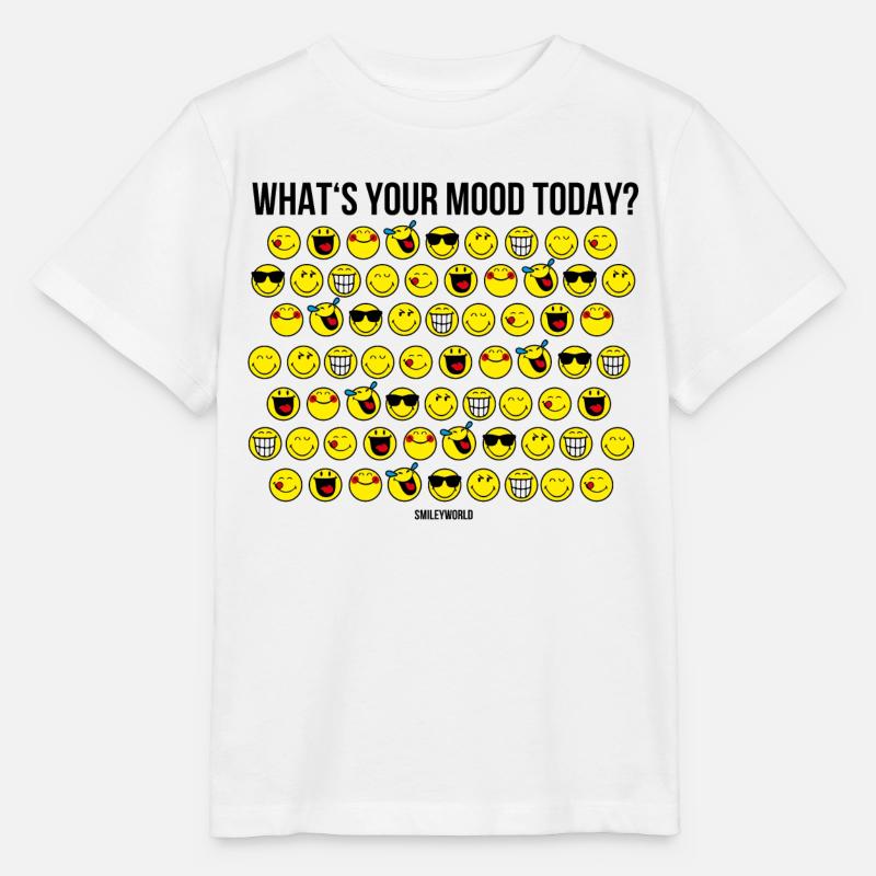 SmileyWorld What´s Your Mood Today? - T-shirt bio MINI CREATOR Stanley/Stella Enfant - blanc