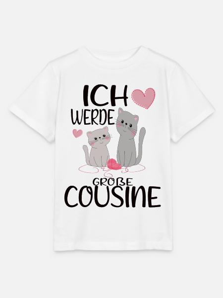 Cousine Ich werde große Cousine - Stanley/Stella Kinder T-Shirt MINI CREATOR  - Weiß
