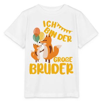 Geschwister Fuchs - Ich Bin der Grosse Bruder - Stanley/Stella Kinder T-Shirt MINI CREATOR  - Weiß - Vorne - Maike (125cm)