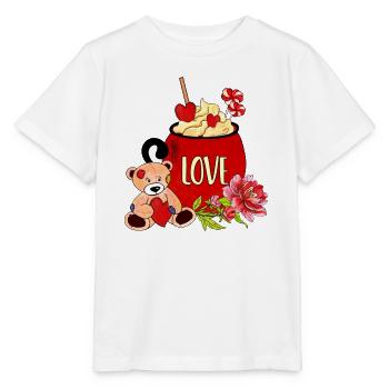 Valentines Candy Mug - Stanley/Stella MINI CREATOR Kids’ T-Shirt - white - Front - Maike (125cm)