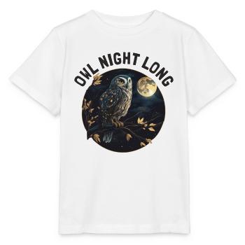 Owl Night Long Night Owl Owl Night Service - Stanley/Stella MINI CREATOR Kids’ T-Shirt - white - Front - Maike (125cm)