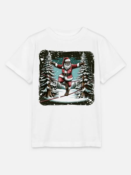 Weihnachtsmann Seiltanz Weihnachten - Stanley/Stella Kinder T-Shirt MINI CREATOR - Weiß