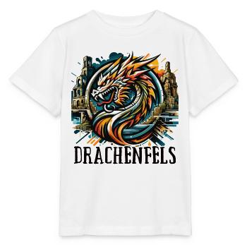 Drache Drachenkopf Logo Ruine Drachenfels - Stanley/Stella Kinder T-Shirt MINI CREATOR  - Weiß - Vorne - Maike (125cm)