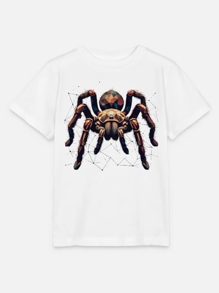 Tarantel große Spinne Polygon Kunst - Stanley/Stella Kinder T-Shirt MINI CREATOR - Weiß