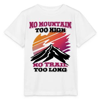 Kein Berg zu hoch, kein Weg zu lang - Stanley/Stella Kinder T-Shirt MINI CREATOR  - Weiß - Vorne - Maike (125cm)