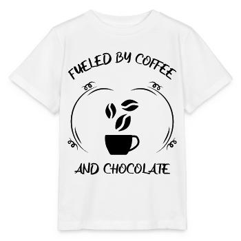 Café, expresso, café et chocolat - T-shirt bio MINI CREATOR Stanley/Stella Enfant - blanc - Devant - Maike (125cm)