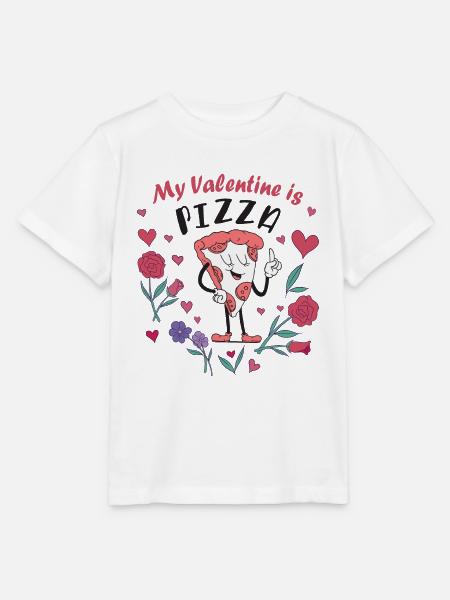 Mein Valentin ist Pizza - Stanley/Stella Kinder T-Shirt MINI CREATOR - Weiß