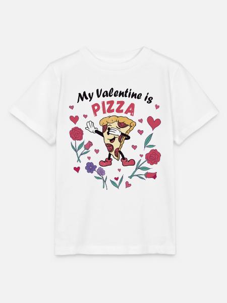 Mein Valentin ist Pizza - Stanley/Stella Kinder T-Shirt MINI CREATOR - Weiß
