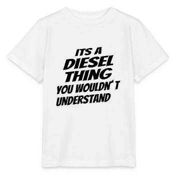 DIESEL MECHANIC / TRUCKER: Diesel Things - T-shirt bio MINI CREATOR Stanley/Stella Enfant - blanc - Devant - Maike (125cm)