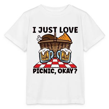 Picnic Lover Pique-Panier de nourriture Date de pique- - T-shirt bio MINI CREATOR Stanley/Stella Enfant - blanc - Devant - Maike (125cm)