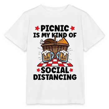 Picnic Lover Picnic Food Basket Picnic Date - Stanley/Stella MINI CREATOR Kids’ T-Shirt - white - Front - Maike (125cm)