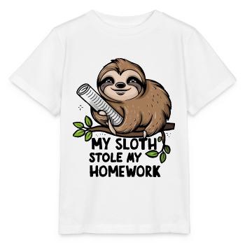 Mon paresseux m’a volé mes devoirs - T-shirt bio MINI CREATOR Stanley/Stella Enfant - blanc - Devant - Maike (125cm)