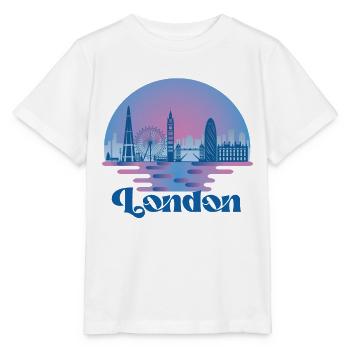 Londres Skyline Royaume-Uni Voyage - T-shirt bio MINI CREATOR Stanley/Stella Enfant - blanc - Devant - Maike (125cm)