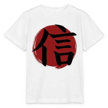 Glaubens-Kanji - Stanley/Stella Kinder T-Shirt MINI CREATOR  - Weiß - Vorne - Maike (125cm)