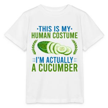 C’est mon costume d’homme concombre cucumber - T-shirt bio MINI CREATOR Stanley/Stella Enfant - blanc - Devant - Maike (125cm)