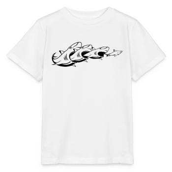 Shark Shark Fin Bite White Shark Whale Shark Shark - Stanley/Stella MINI CREATOR Kids’ T-Shirt - white - Front - Maike (125cm)