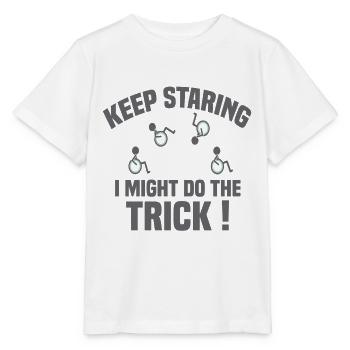 disability handicapped handicapped disabled wheelchair - Stanley/Stella MINI CREATOR Kids’ T-Shirt - white - Front - Maike (125cm)