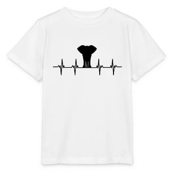 Elephant Pachyderm Proboscis Africa Trumpets Elephant - Stanley/Stella MINI CREATOR Kids’ T-Shirt - white - Front - Maike (125cm)