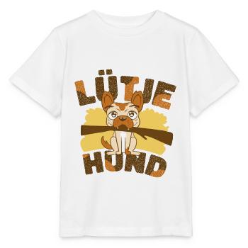 Lütje Dog Petit chien bas allemand - T-shirt bio MINI CREATOR Stanley/Stella Enfant - blanc - Devant - Maike (125cm)