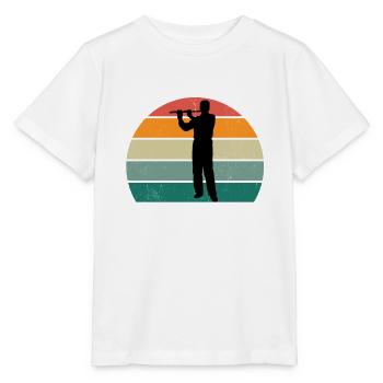 Flûte Flûte Flûte Flûtiste Joueur de Flûte Flûte Flûte - T-shirt bio MINI CREATOR Stanley/Stella Enfant - blanc - Devant - Maike (125cm)