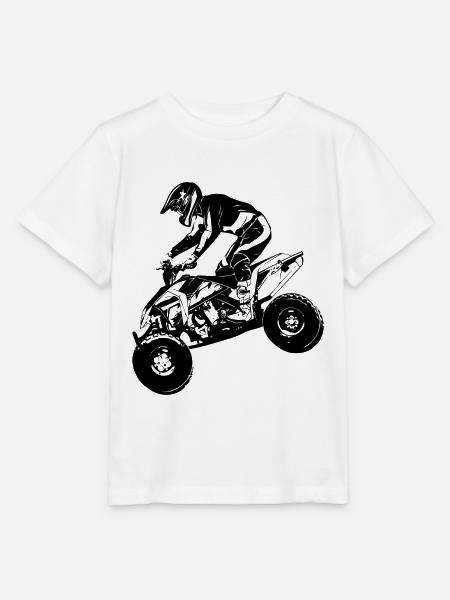 Quad Racing - ATV Racer - Stanley/Stella Kinder T-Shirt MINI CREATOR - Weiß